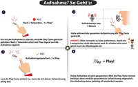 Weihnachtskarte Merry Christmas Gold - Aufnahme und Wiedergabe per Knopfdruck